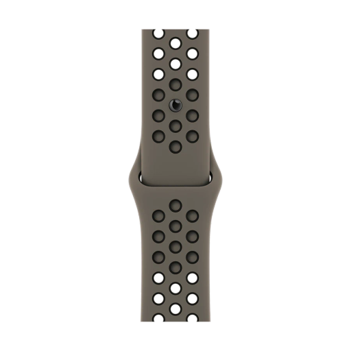 Apple 45mm Nike Sport Band Band for Apple Watch 42/44/45/49 mm, Olive Grey/Black